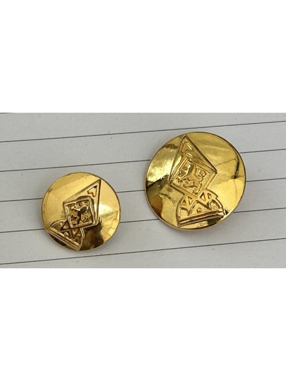 Vintage Austin Reed Classics Goldtone Replacement Buttons Lot of 2 NOS New
